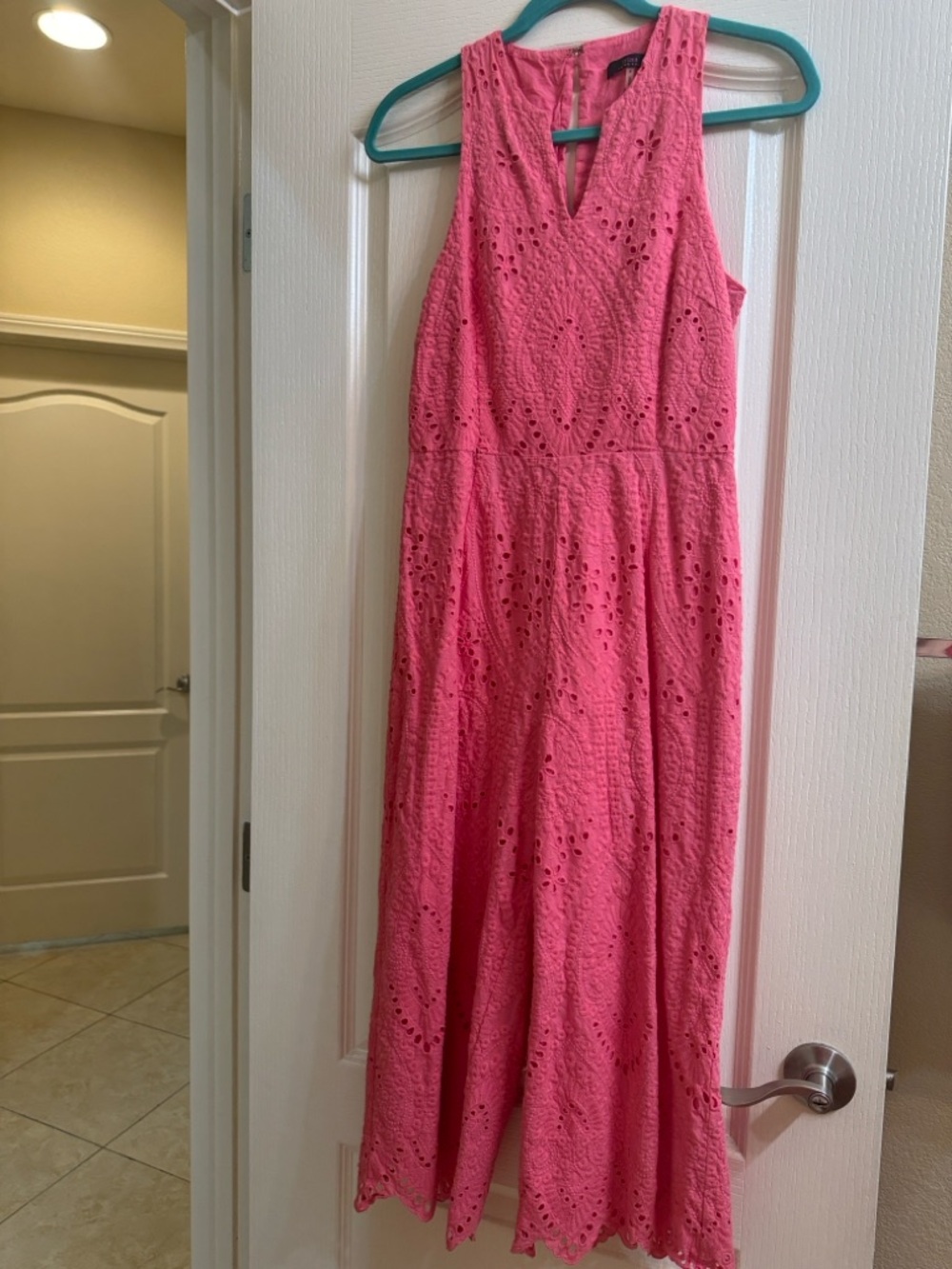 Trina Turk Pink Eyelet Sleeveless Jumpsuit